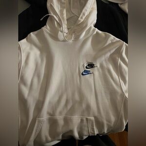 Nike Logo Fleece SPE+ Pullover Hoodie White Medium Long Sleeve